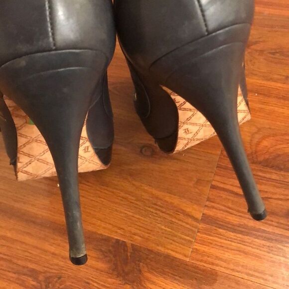 L.a.m.b. Gwen Stefani navy platform high heels 8.5 - Picture 8 of 9